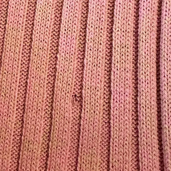 STAUD Napa Ribbed Long Sleeve Midi Dress in Blush NWT size L - Picture 6 of 7